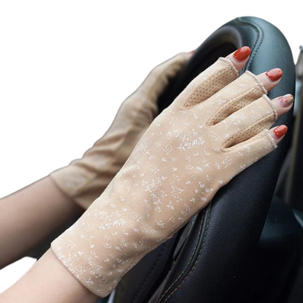 UV-Resistant Cotton Gloves for Sun Protection – Fashionable Design
