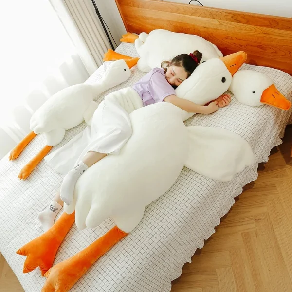 Cozy Cuddle Goose Plush Pillow for Rest and Decor