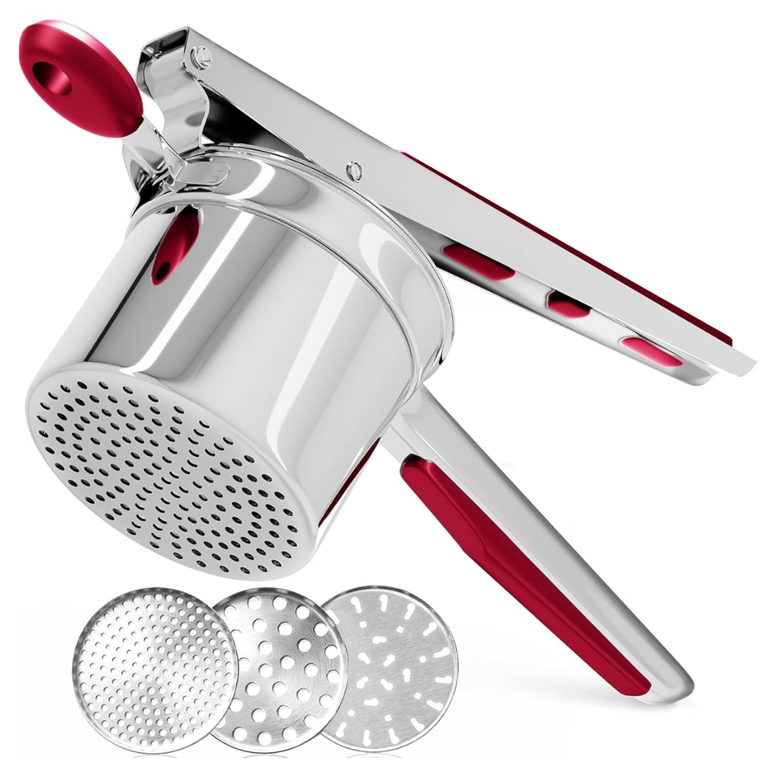 Sturdy Stainless Steel Potato Masher with 15oz Capacity