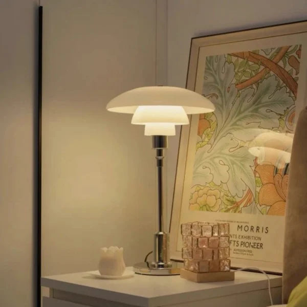 RadiantSphere Contemporary Multi-Tier Metal Table Lamp
