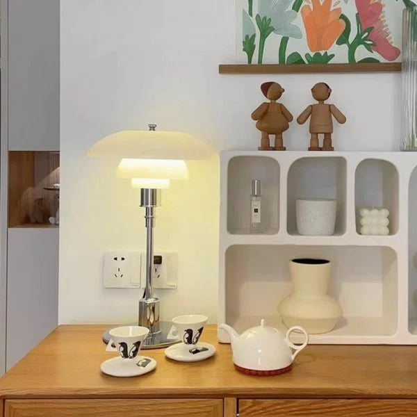 RadiantSphere Contemporary Multi-Tier Metal Table Lamp