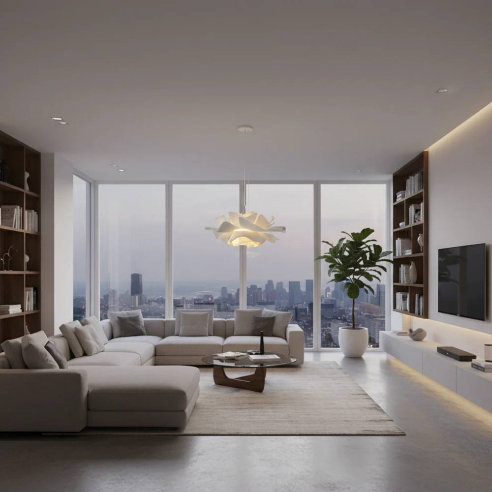 Petal Glow Pendant Lamp - Adjustable Indoor Lighting