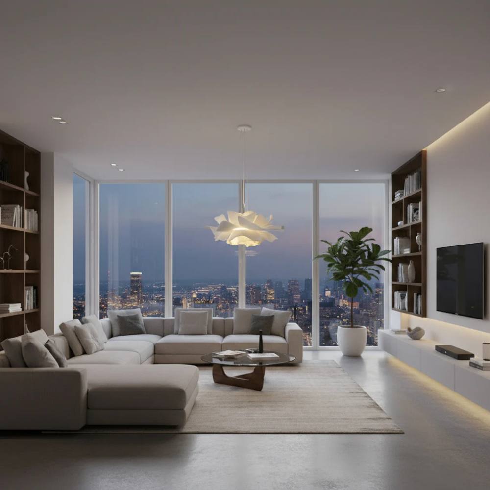 Petal Glow Pendant Lamp - Adjustable Indoor Lighting