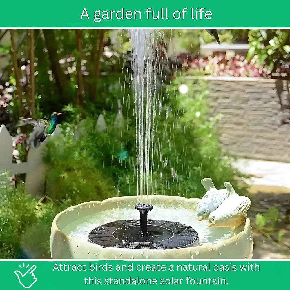 Compact Solar-Powered Water Feature for Your Garden
