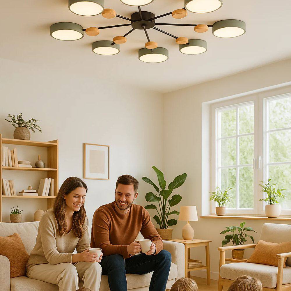 Elegant LED Ceiling Fixture with Organic Branch Design