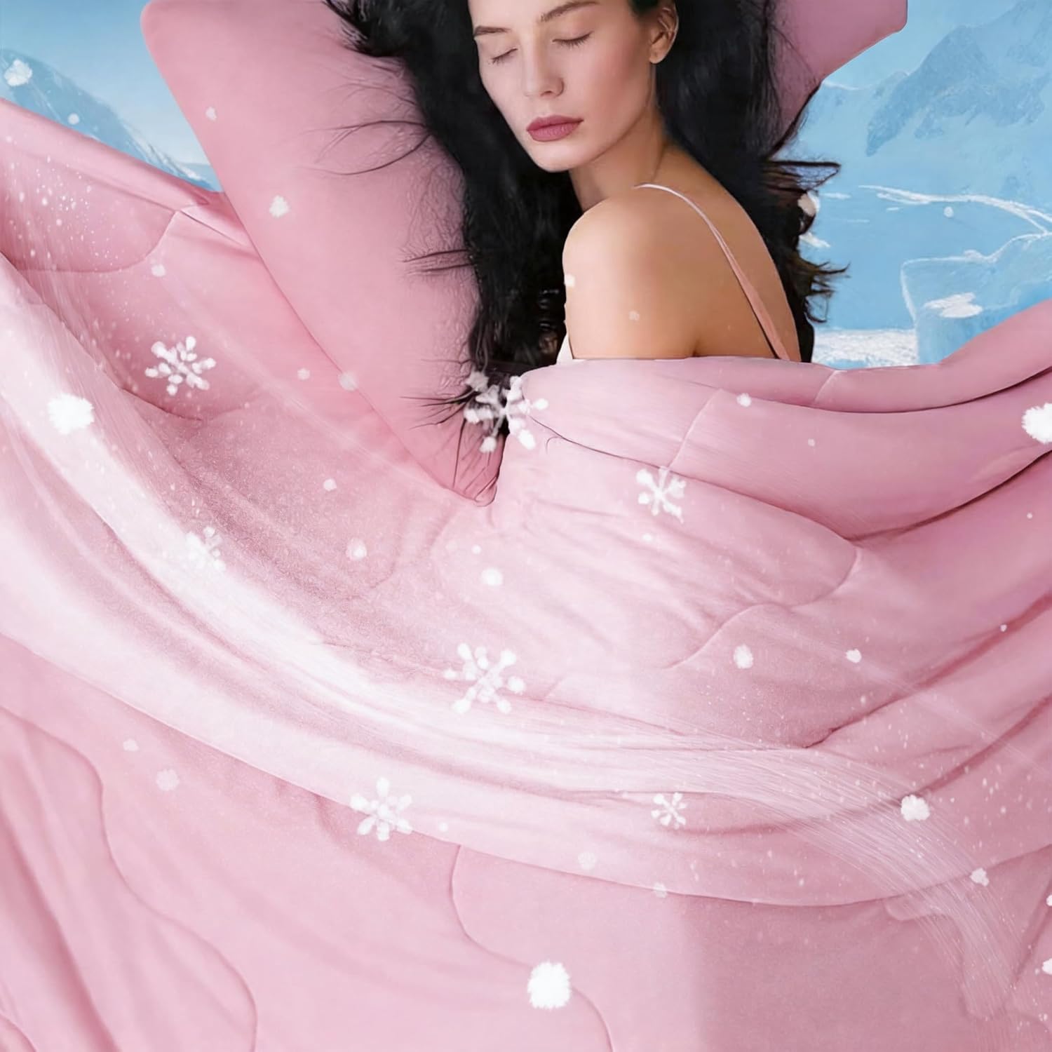 Lightweight Cooling Blanket Set with Pillowcases | Moisture-Wicking Fabric