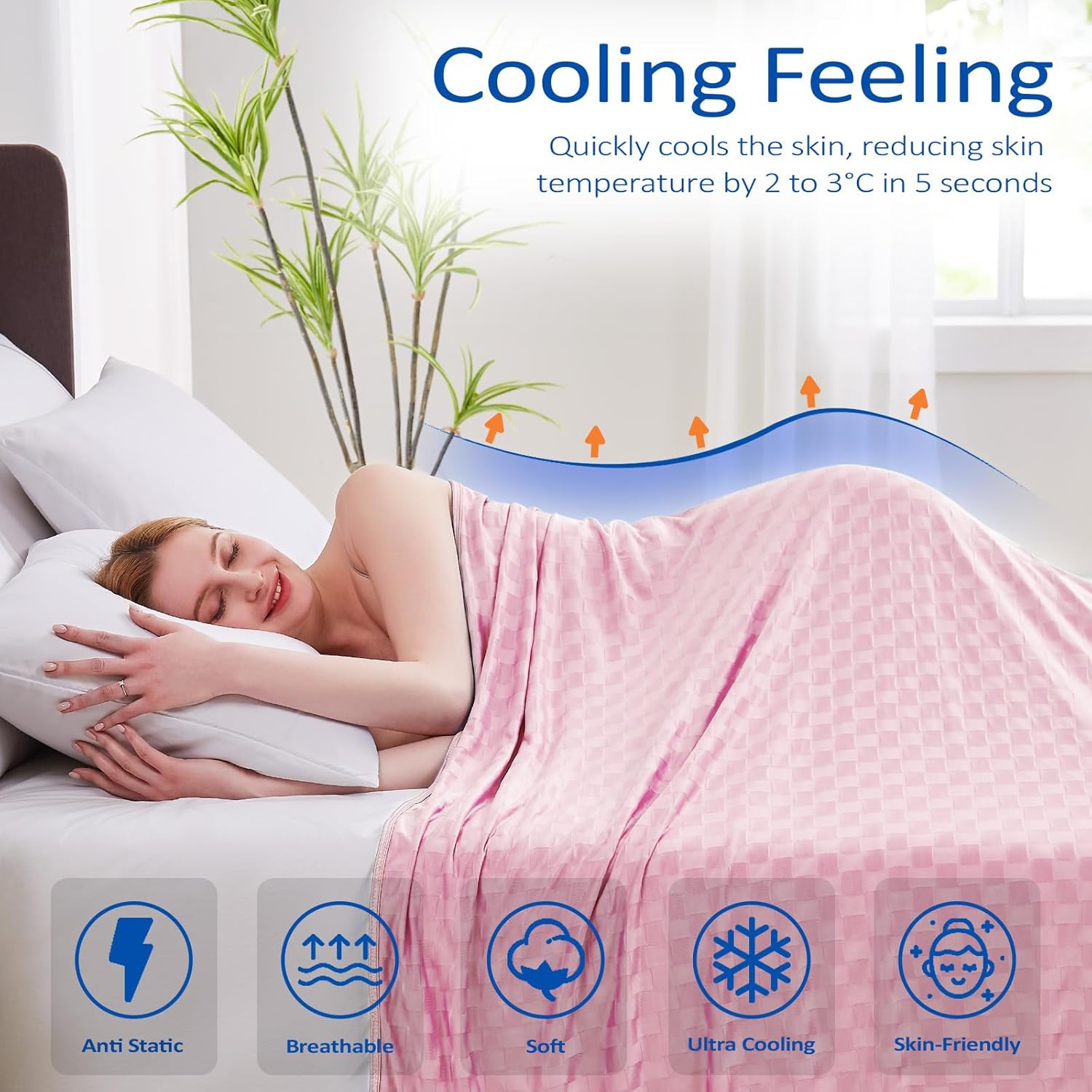 Cooling Blanket for Warm Sleepers with Arc-Chill Technology – Soft, Breathable Comfort Year-Round