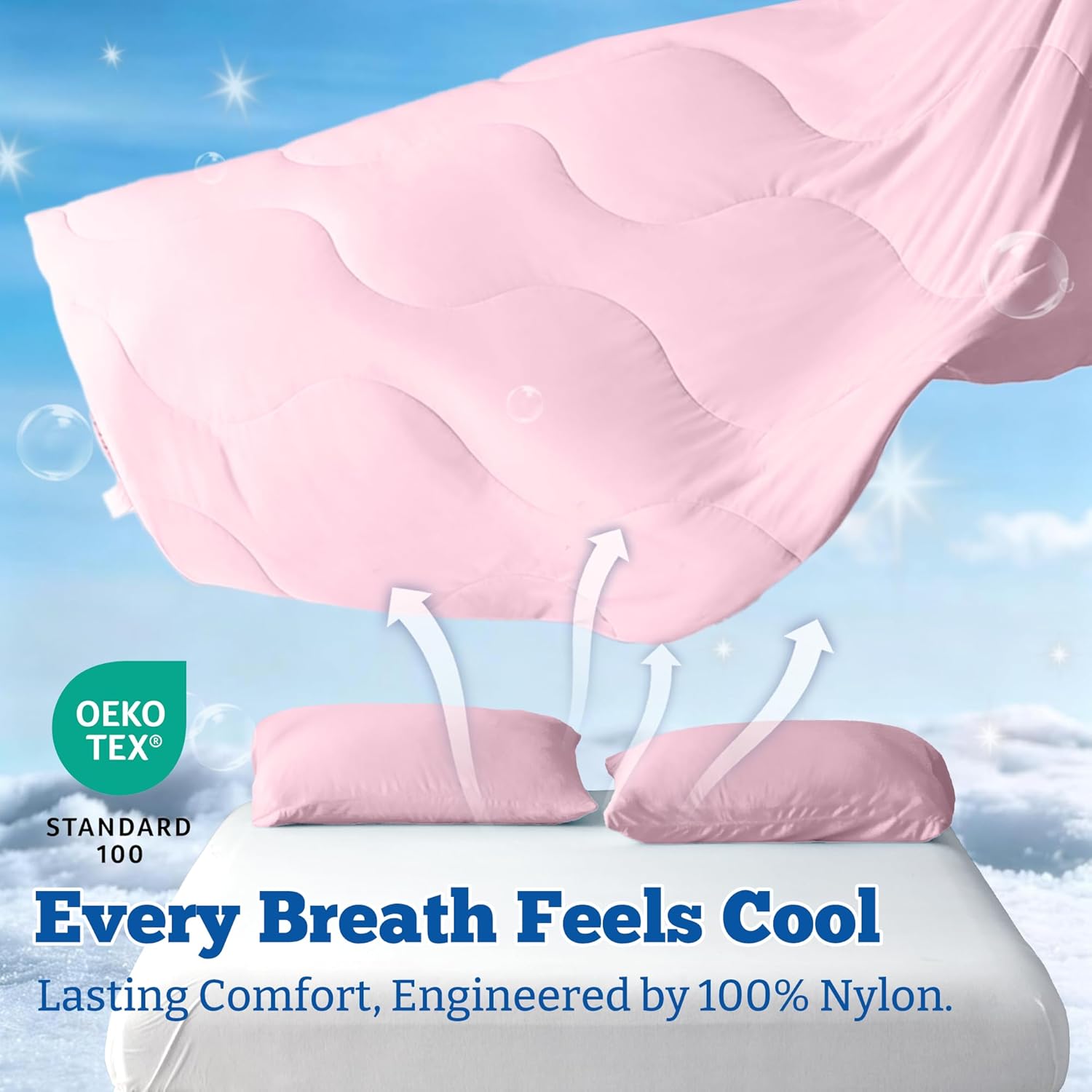 Lightweight Cooling Blanket Set with Pillowcases | Moisture-Wicking Fabric