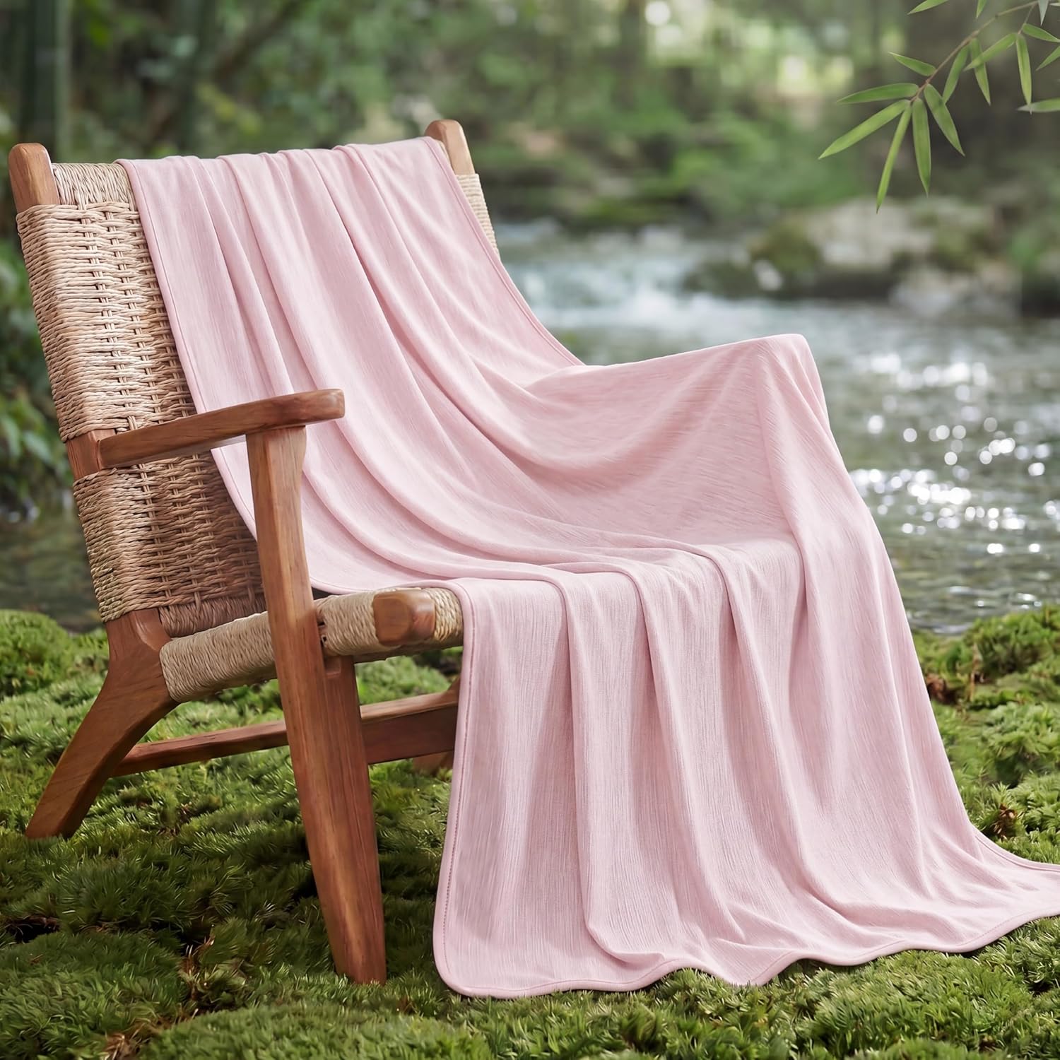 Lightweight Summer Cooling Blanket for Hot Sleepers – Bamboo Rayon Throw
