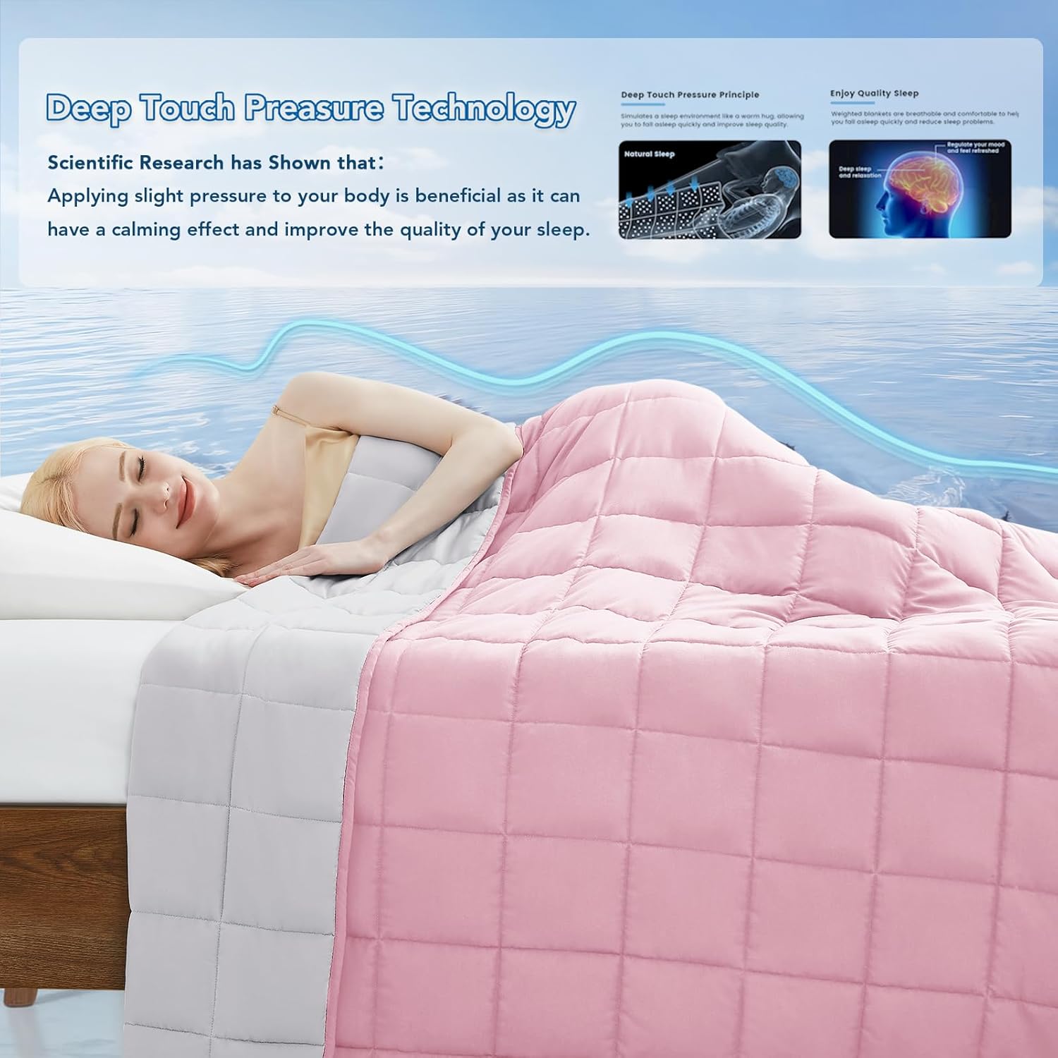 Cooling Microfiber Weighted Blanket for Year-Round Comfort and Relaxation