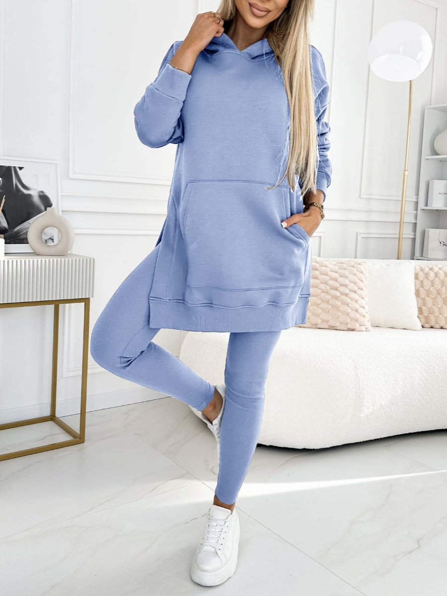 Women’s Two-Piece Hoodie & Leggings Set | Pleated Leggings & Oversized Hoodie | Soft Fabric | Comfortable Fit