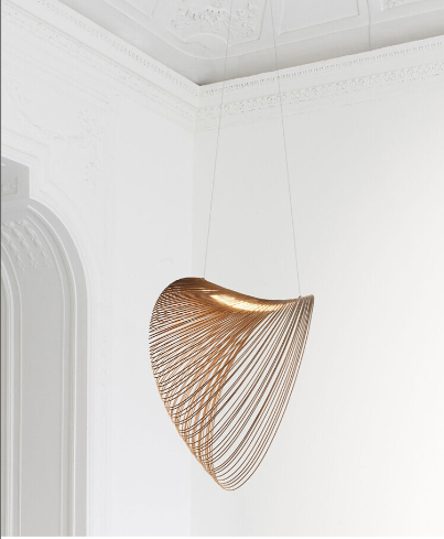 Rustic Charm Birch Wooden Pendant Light Fixture