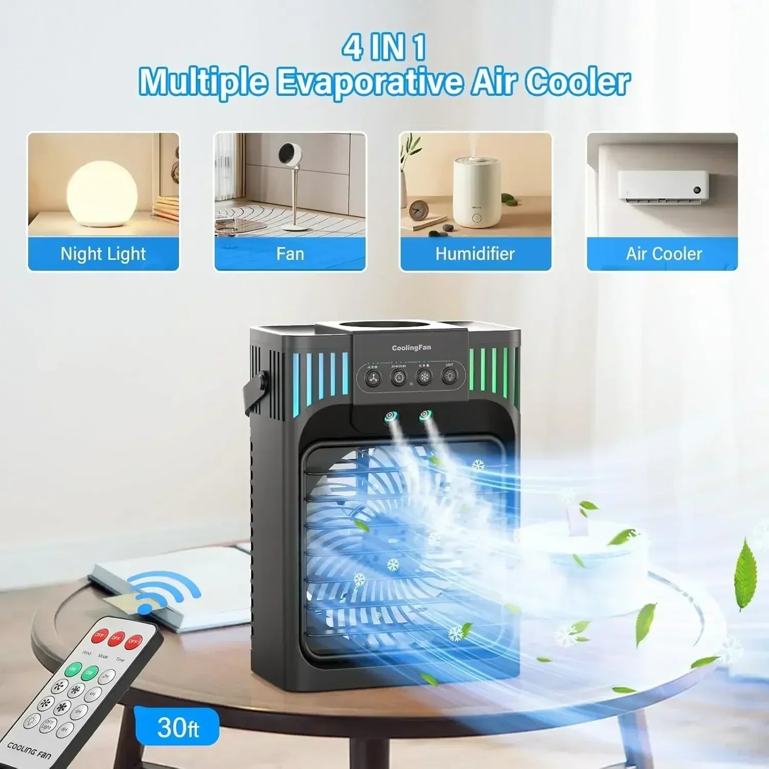 Compact Personal Air Cooler with Remote Control