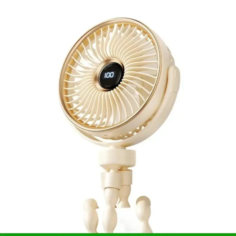 Portable Clip-On Fan with Adjustable Settings for Comfort