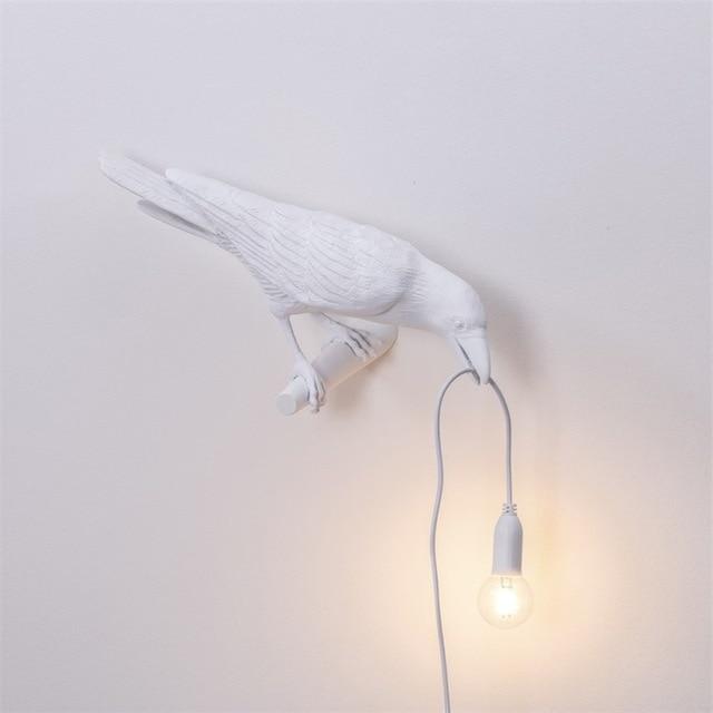Resin Table Lamp with Bulb - Raven Design