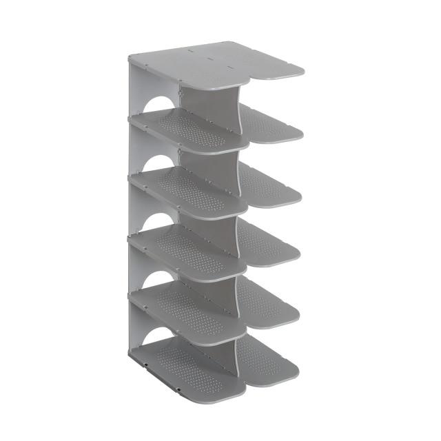 6-Layer Modular Shoe Storage Shelves for Wardrobe