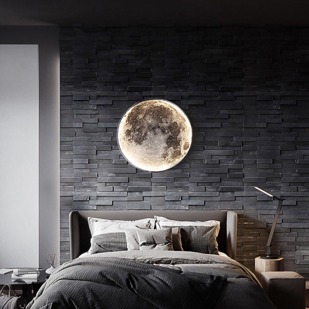 3D LED Moon or Earth Wall and Ceiling Light | Realistic Floating Design | Dimmable Brightness & Remote Control | Easy Installation