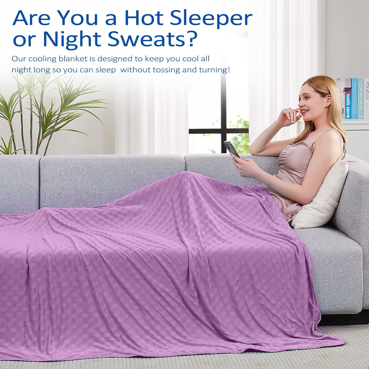 Cooling Blanket for Warm Sleepers with Arc-Chill Technology – Soft, Breathable Comfort Year-Round