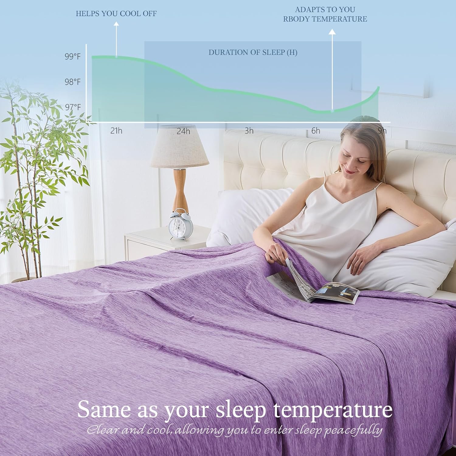 Lightweight Cooling Blanket – Breathable Soft Fabric for Warm Sleepers