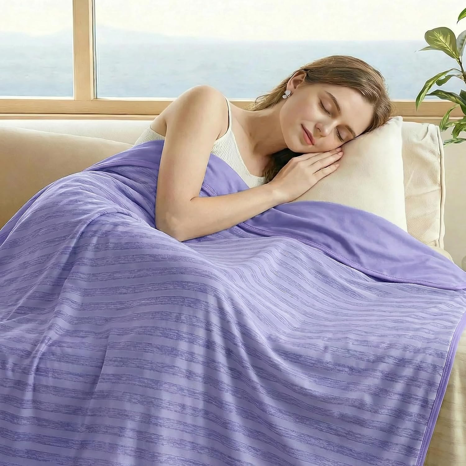 Cooling Blanket with Arc-Chill Technology - Lightweight Summer Throw for Hot Sleepers