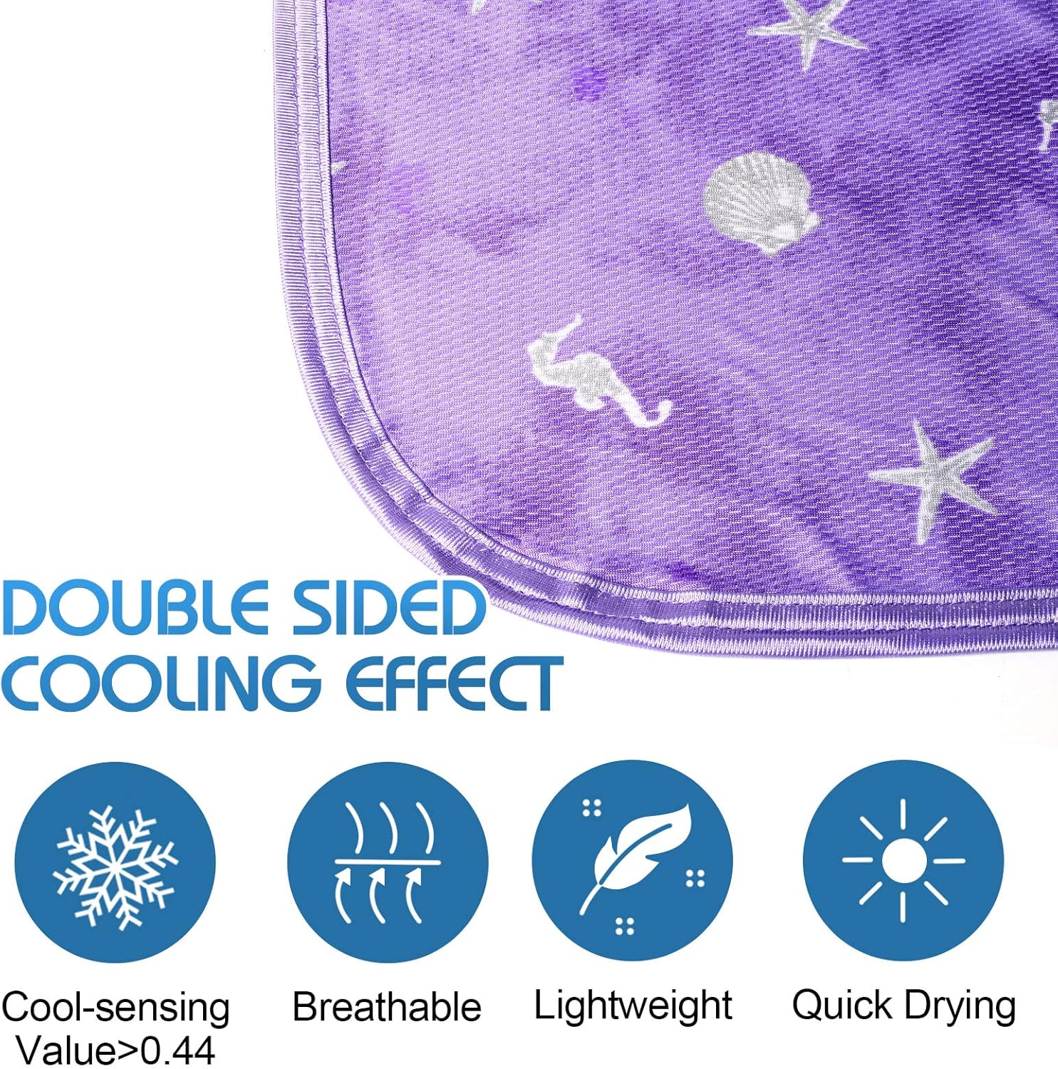 Lightweight Double-Sided Cooling Throw Blanket for Warm Sleepers