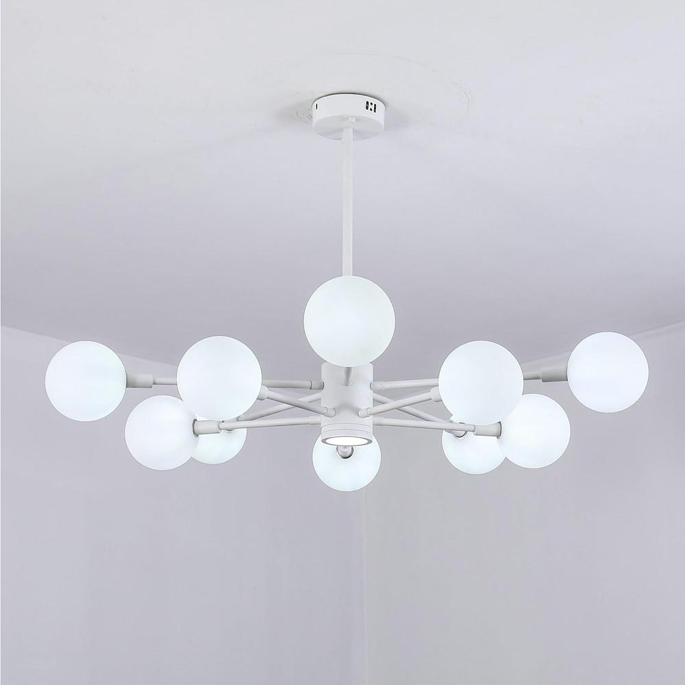 37'' LED 10-Light Mini Style Chandelier Contemporary Chic & Modern Metal Glass Sputnik Globe Design-dazuma