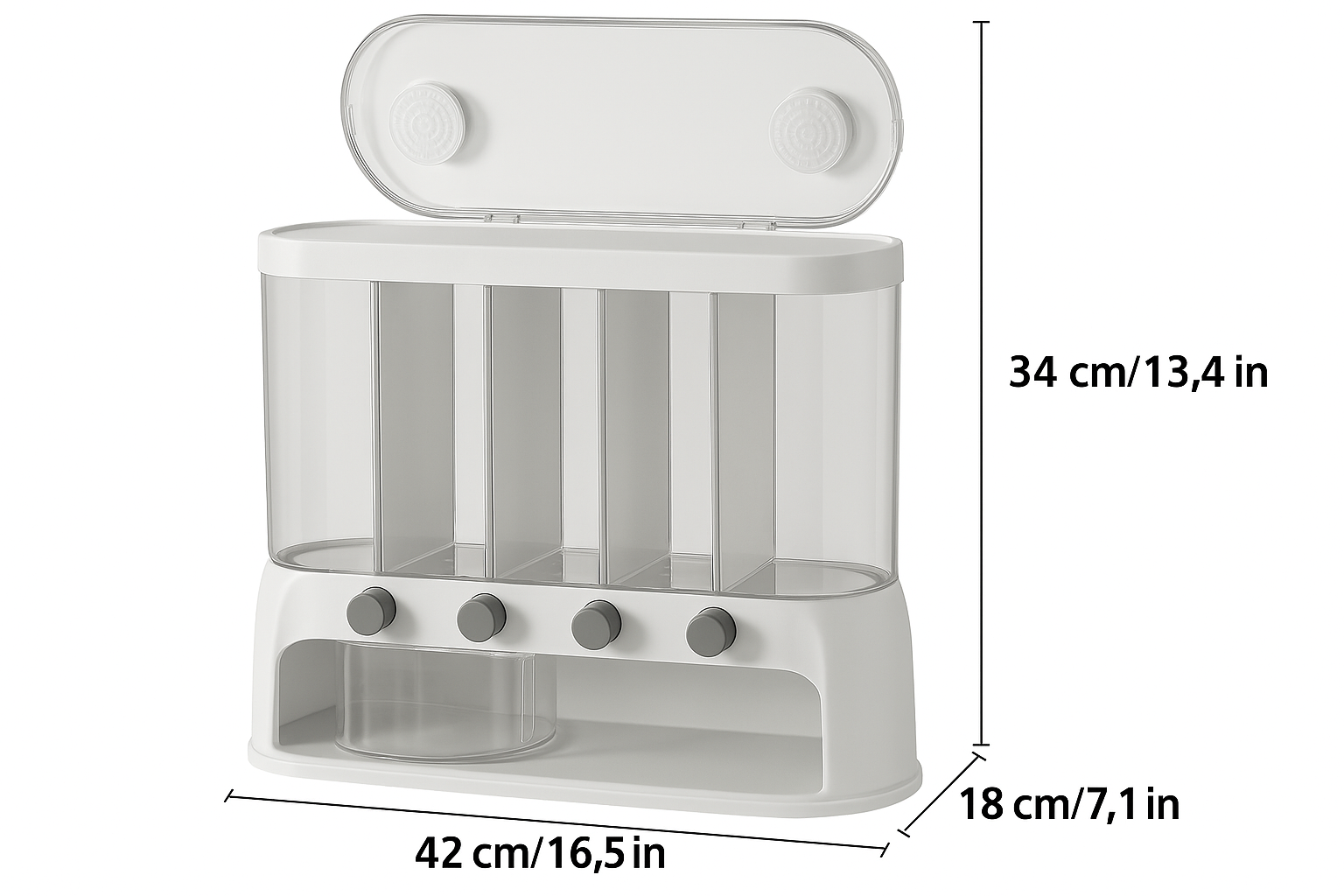 Multi-Section Airtight Food Storage Container for Pantry Order