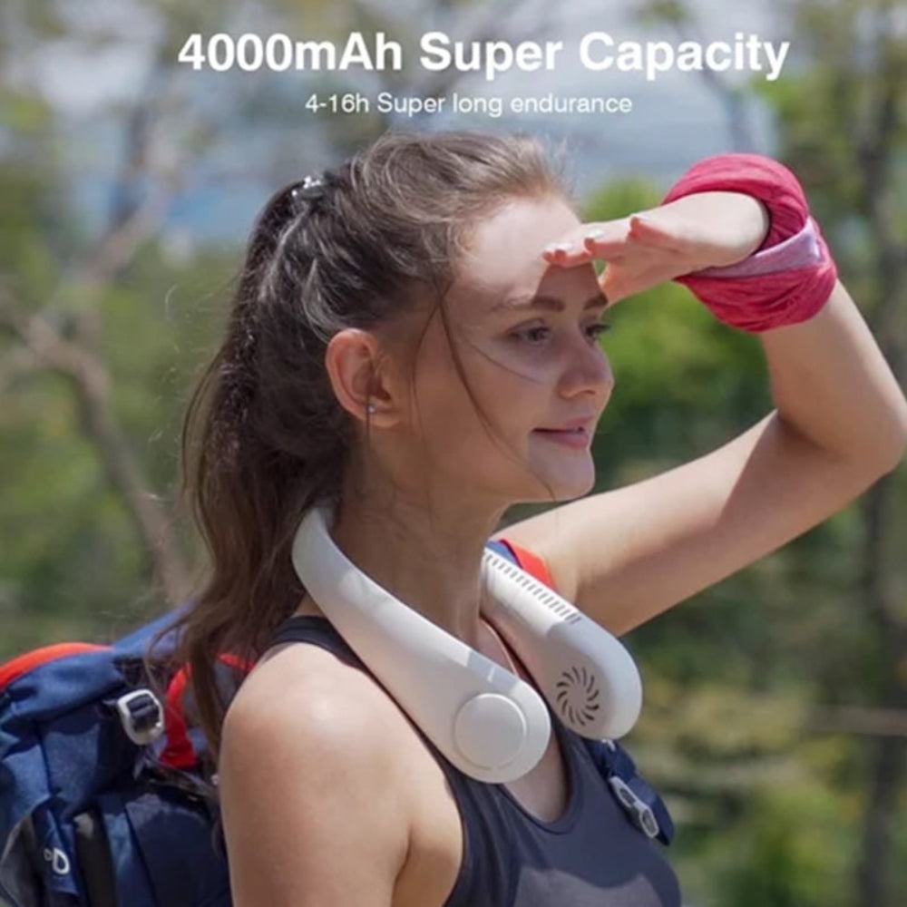 Wearable Rechargeable Neck Breeze Fan for Ultimate Comfort