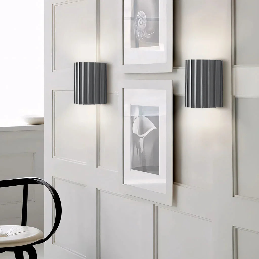 Taavita Ribbed Wall Light Made of Resin