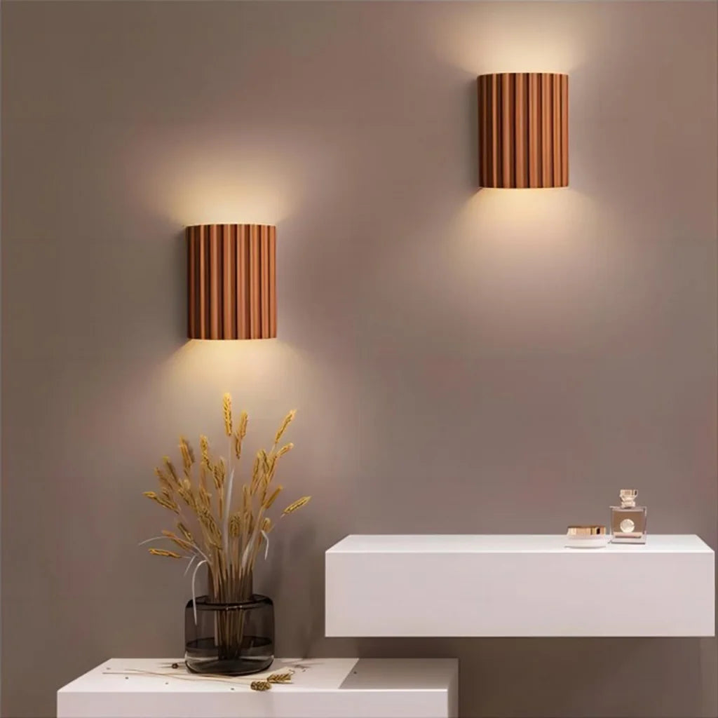 Taavita Ribbed Wall Light Made of Resin