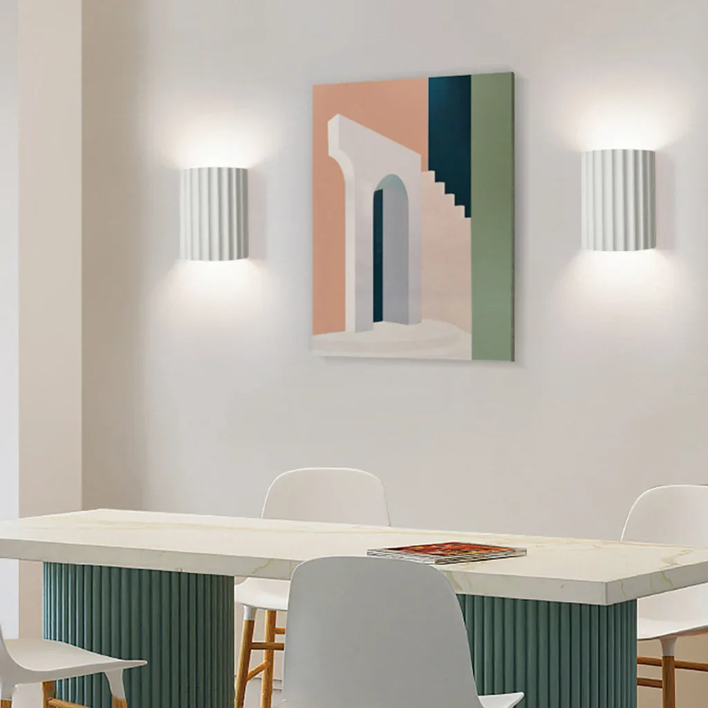 Taavita Ribbed Wall Light Made of Resin