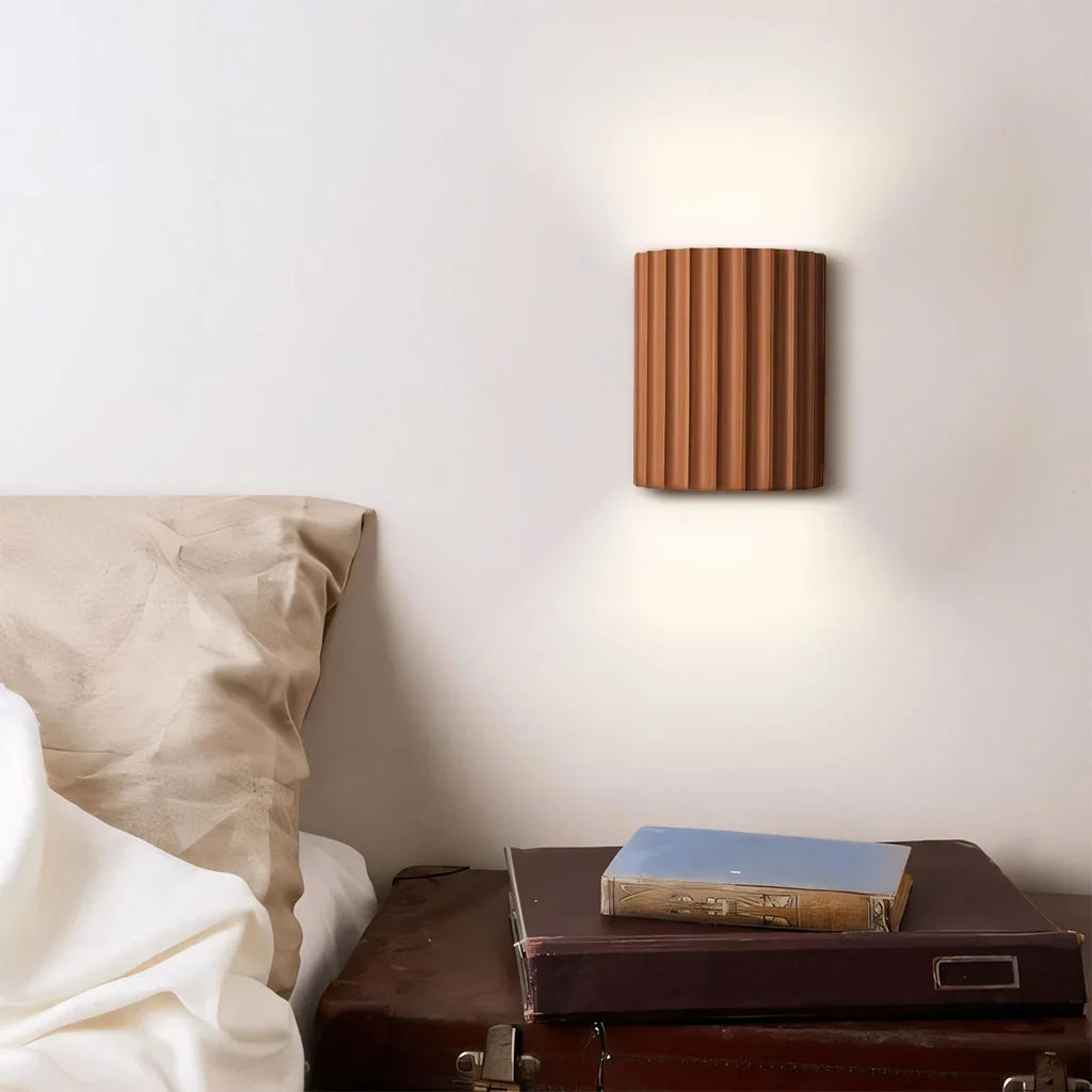 Taavita Ribbed Wall Light Made of Resin