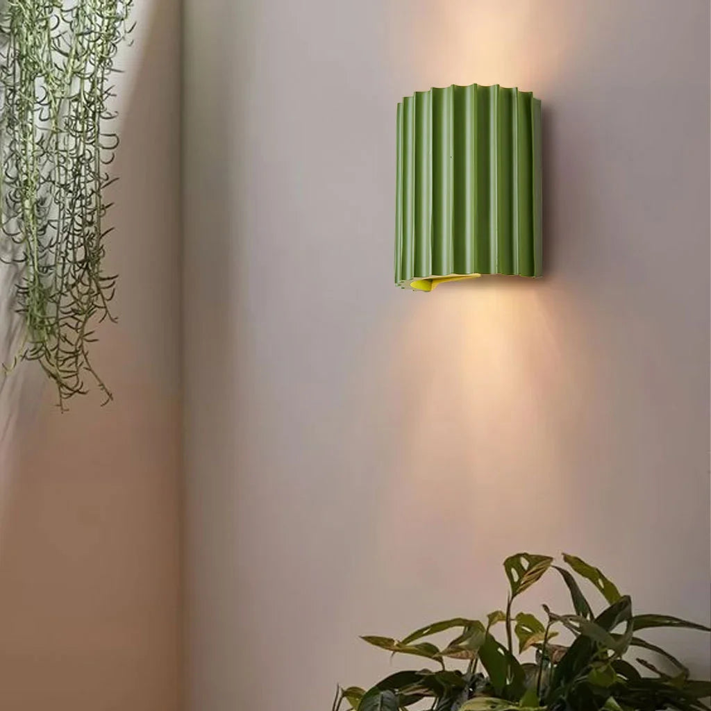 Taavita Ribbed Wall Light Made of Resin