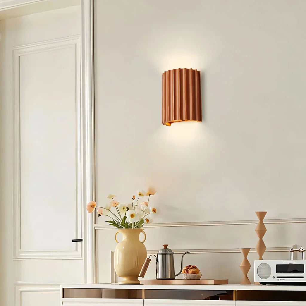 Taavita Ribbed Wall Light Made of Resin