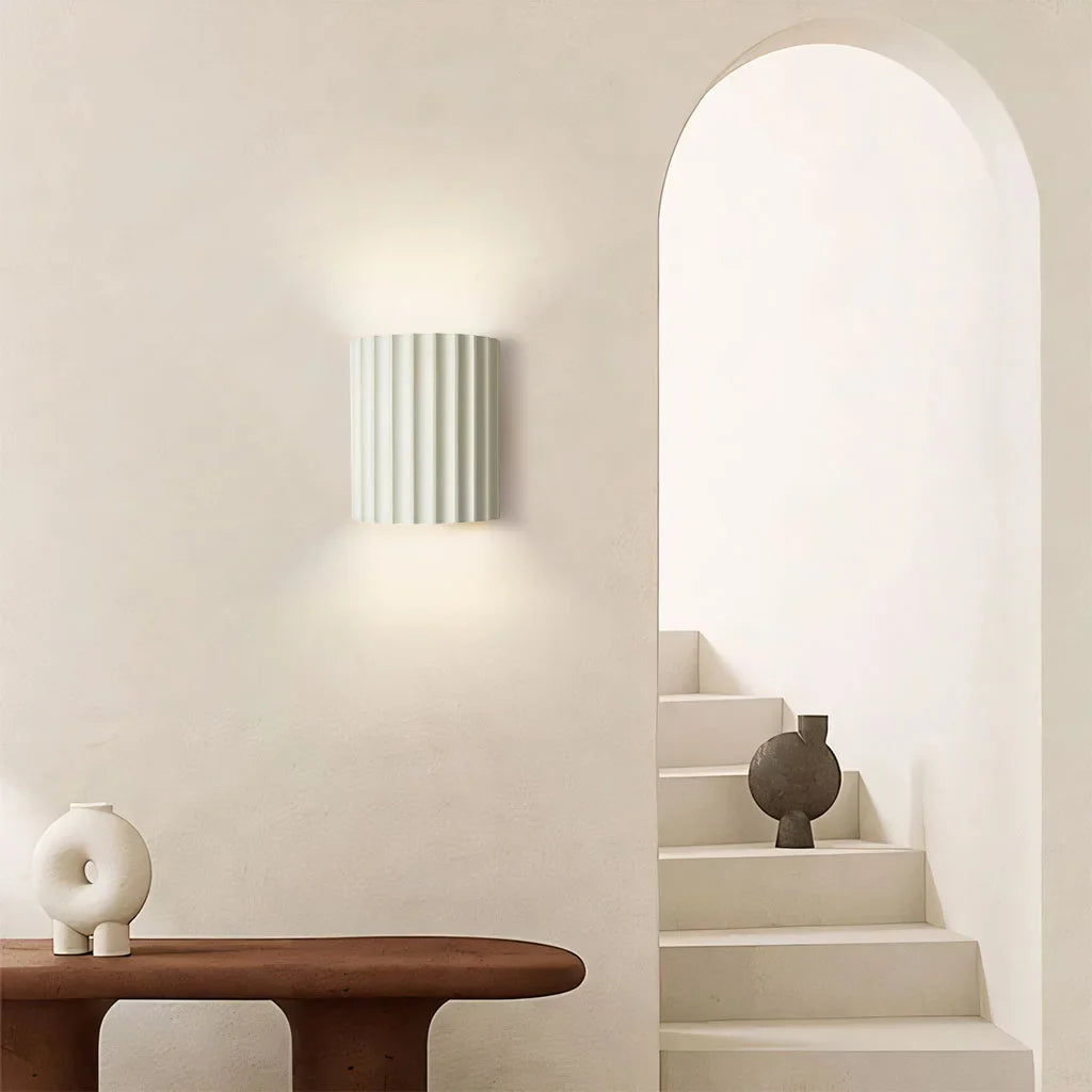 Taavita Ribbed Wall Light Made of Resin