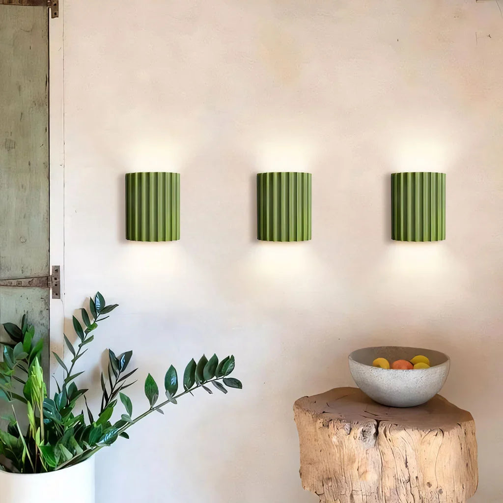Taavita Ribbed Wall Light Made of Resin