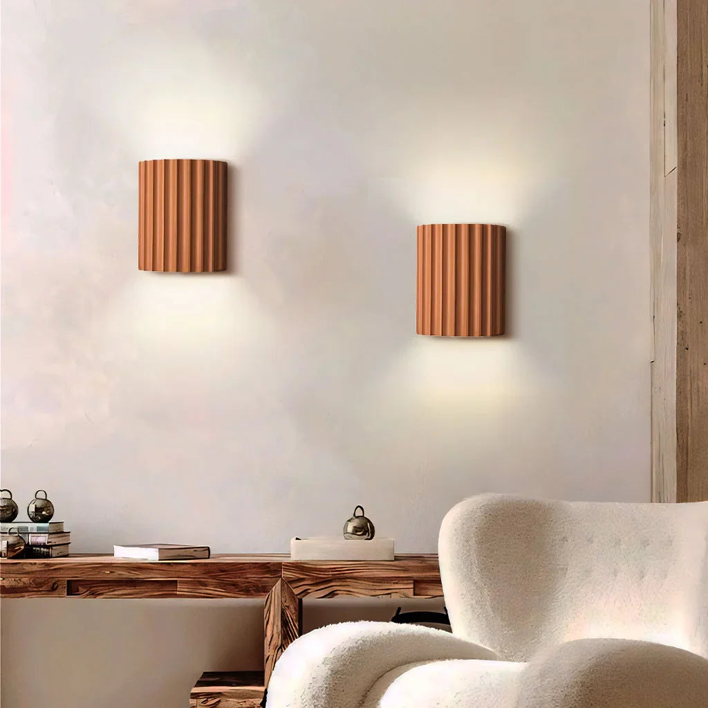 Taavita Ribbed Wall Light Made of Resin