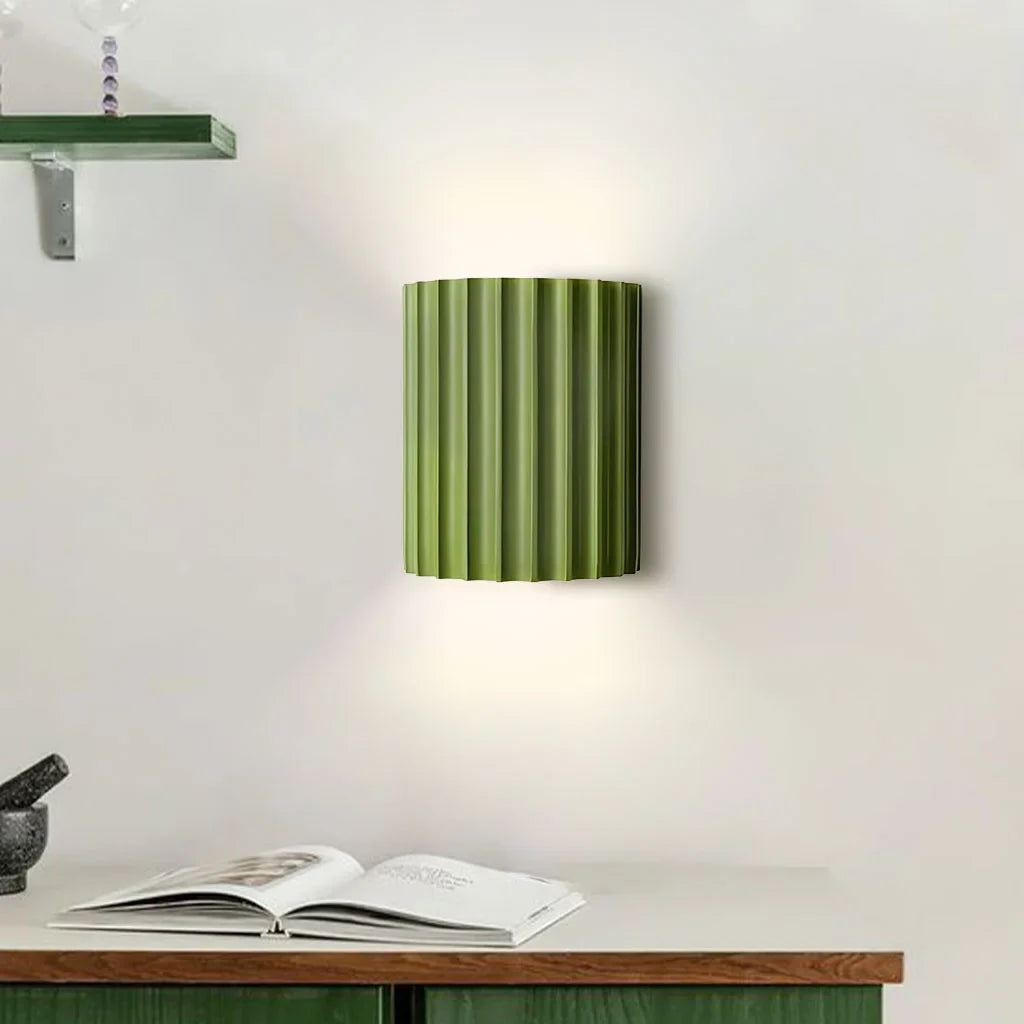 Taavita Ribbed Wall Light Made of Resin