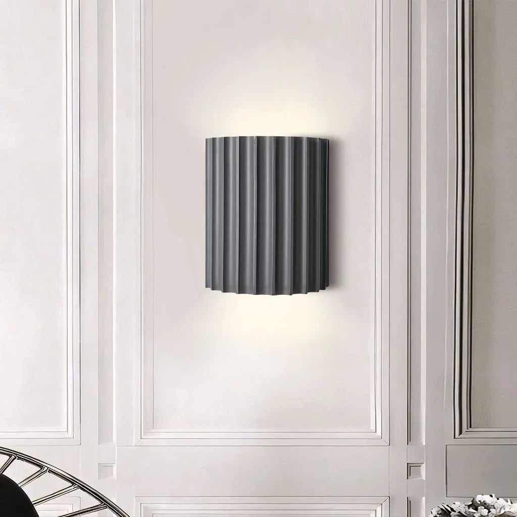 Taavita Ribbed Wall Light Made of Resin