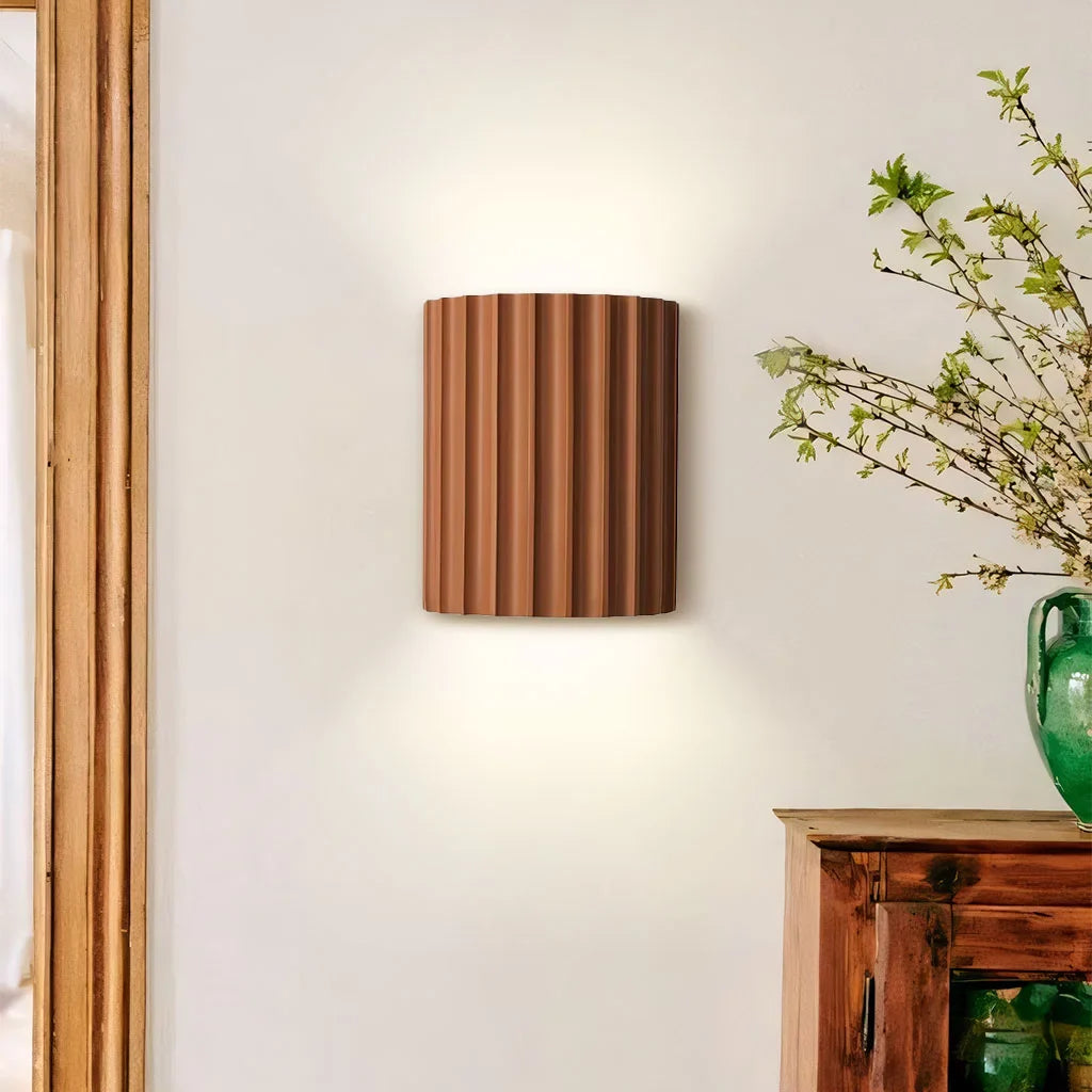 Taavita Ribbed Wall Light Made of Resin