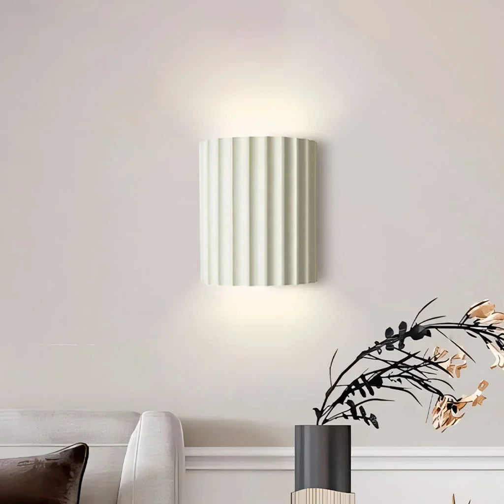 Taavita Ribbed Wall Light Made of Resin
