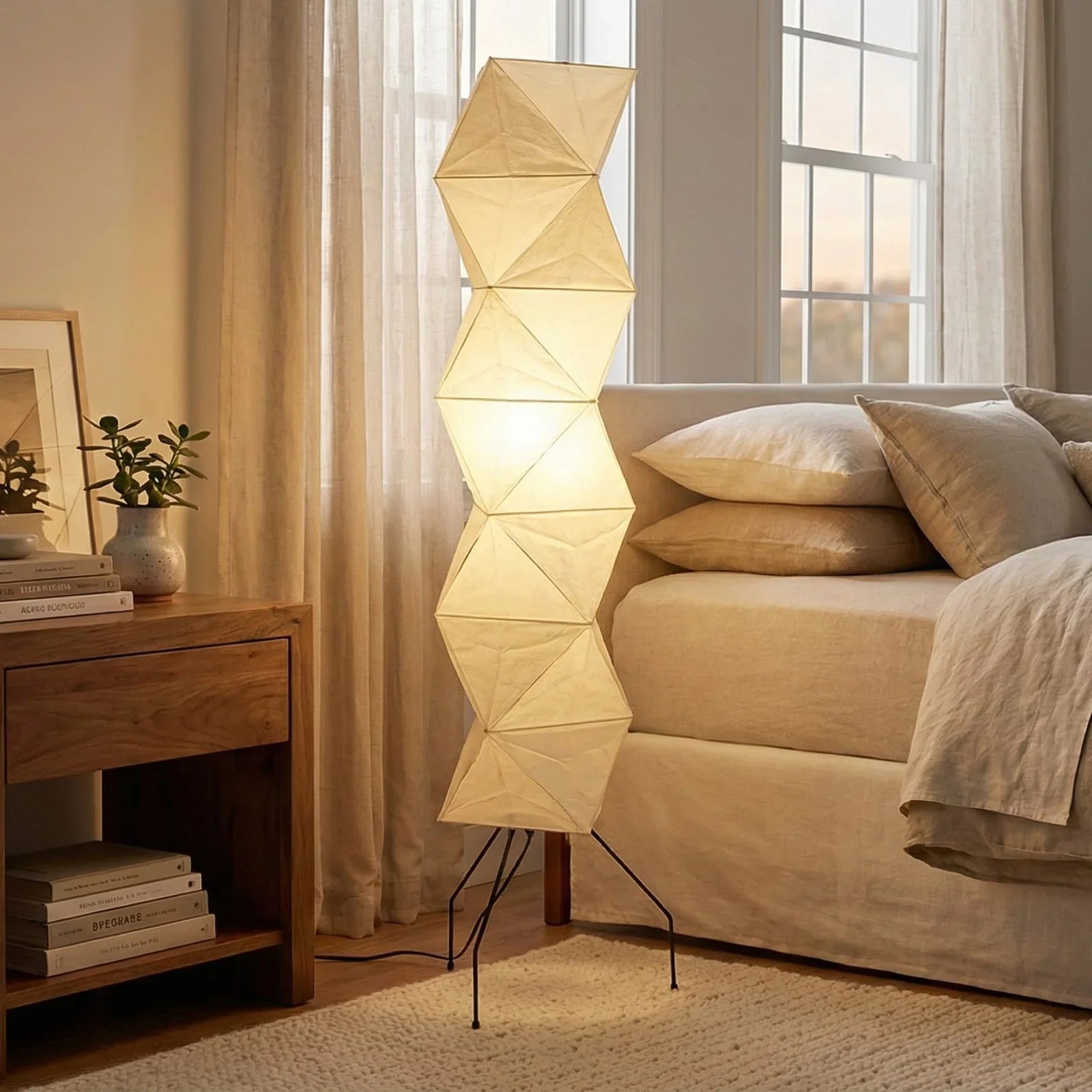 Elegant 74-Inch Geometric Floor Lamp for Modern Spaces