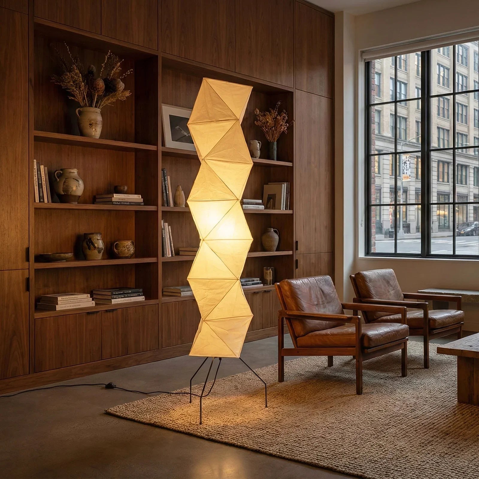Elegant 74-Inch Geometric Floor Lamp for Modern Spaces