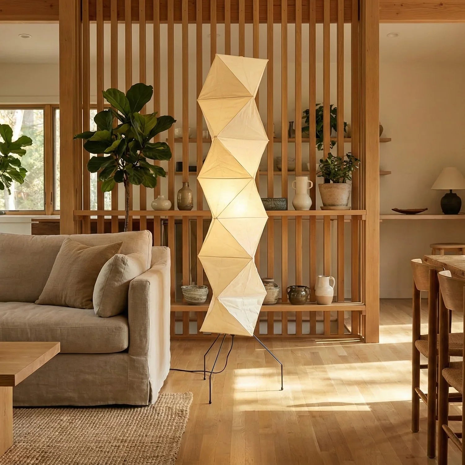 Elegant 74-Inch Geometric Floor Lamp for Modern Spaces