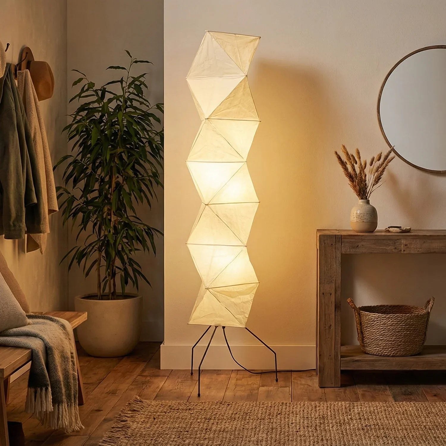 Elegant 74-Inch Geometric Floor Lamp for Modern Spaces