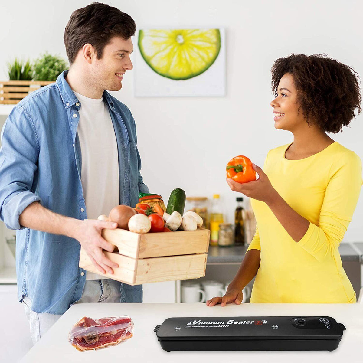 Vacuum Sealer for Food Storage - Electric Packing Machine for Kitchen