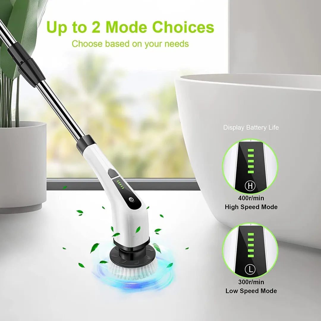 Cordless Power Scrubber with 7 Versatile Brush Heads