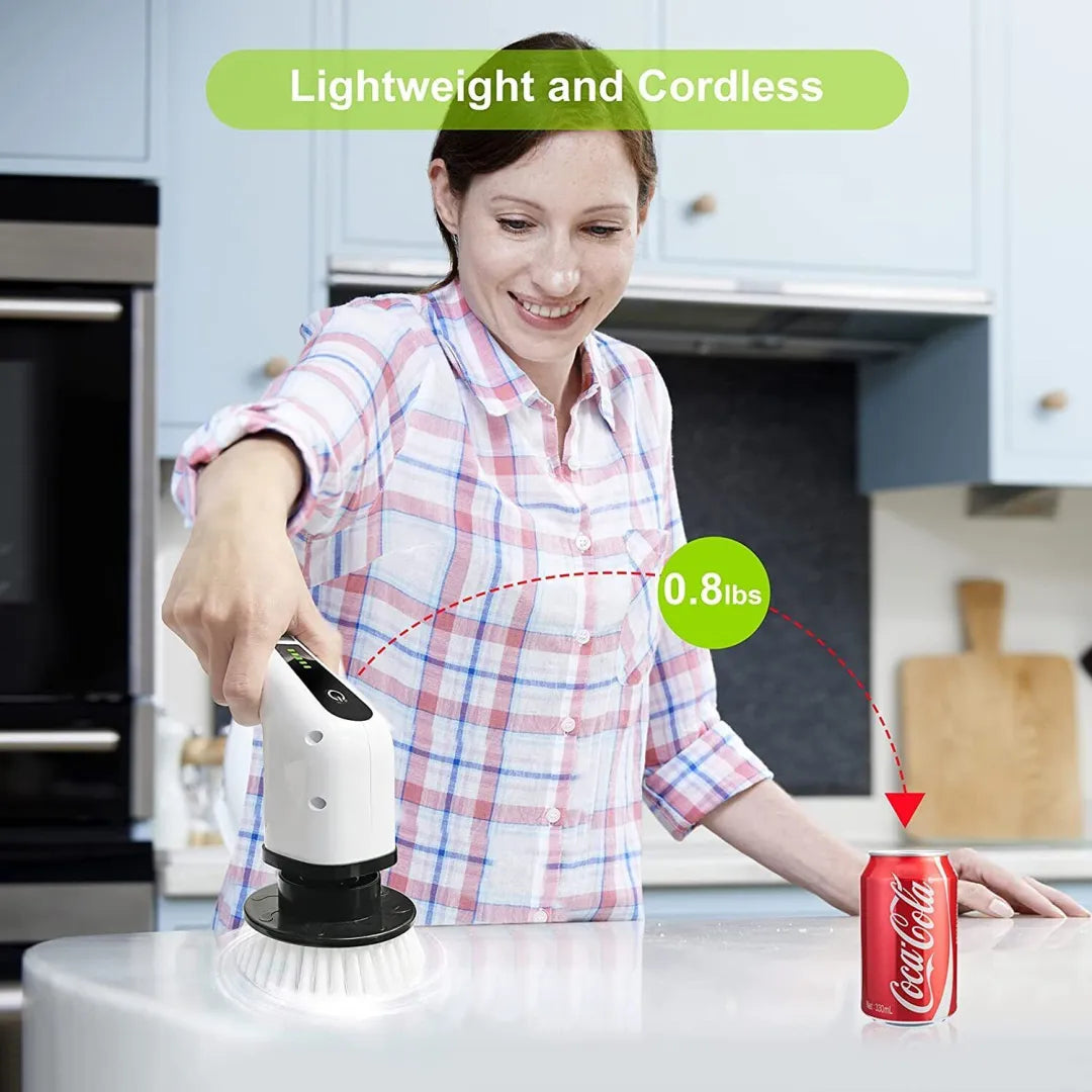 Cordless Power Scrubber with 7 Versatile Brush Heads