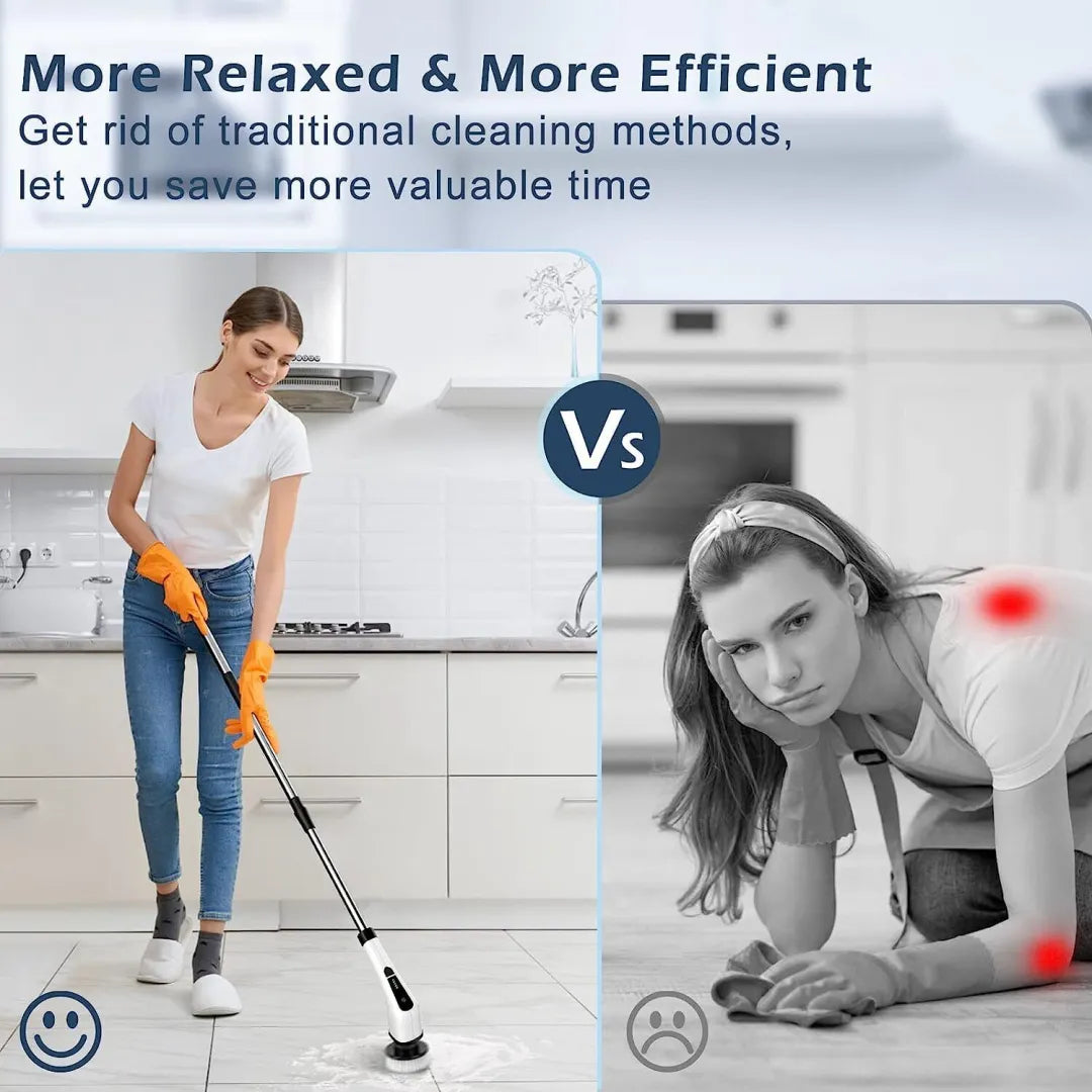 Cordless Power Scrubber with 7 Versatile Brush Heads