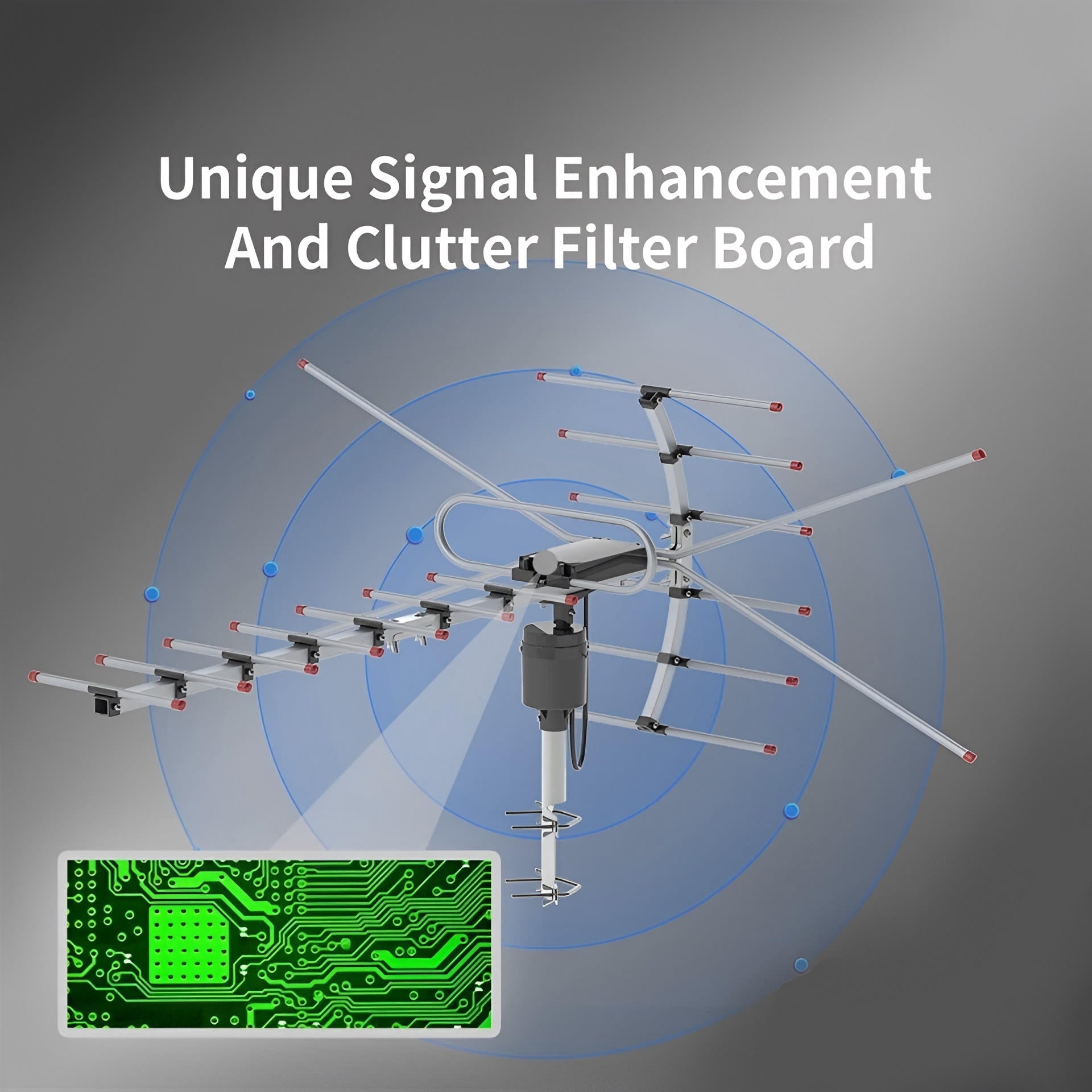 360-Degree Outdoor HD TV Antenna for Exceptional Signal Reception